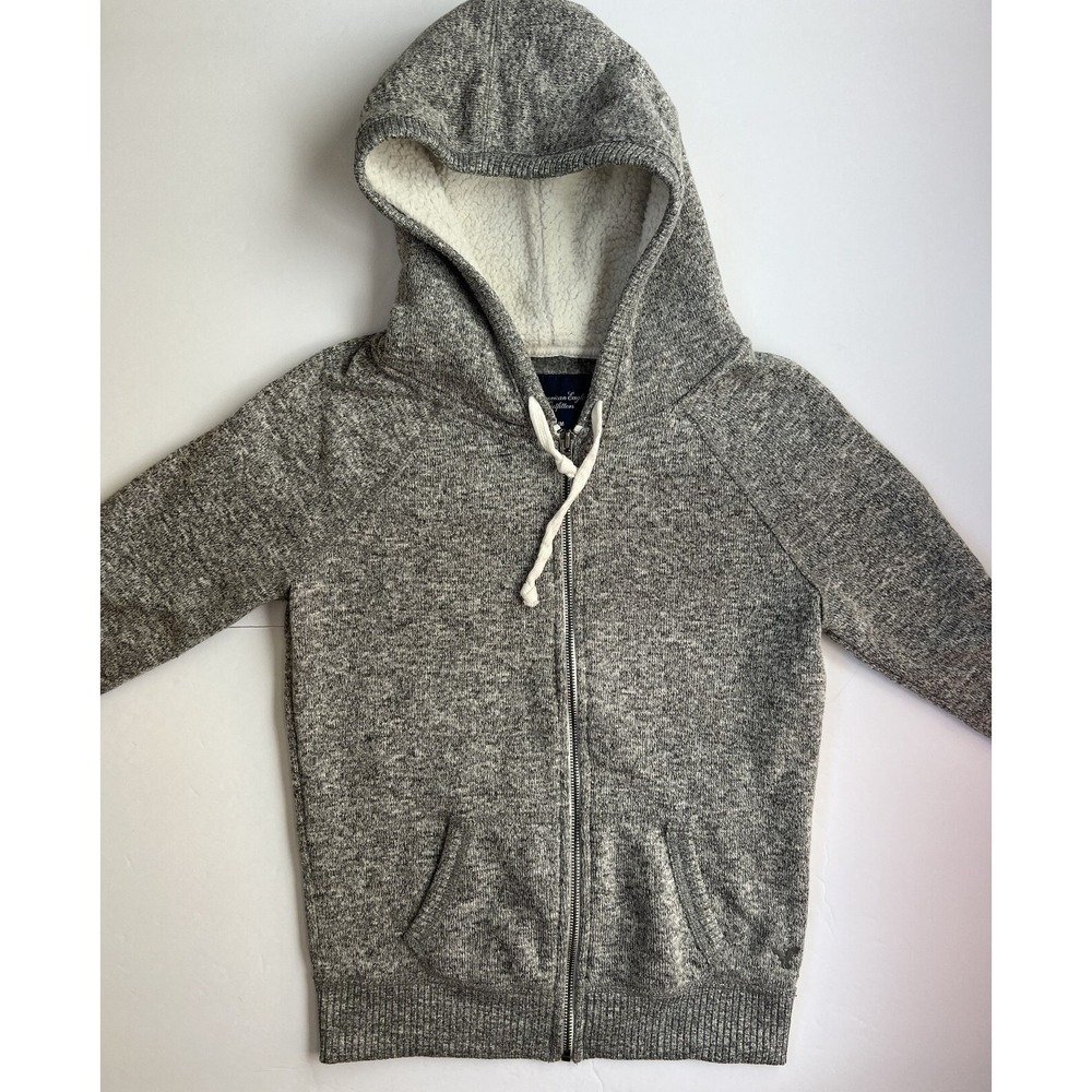 AMERICAN EAGLE OUTFITTERS- Women's Gray Lined Hood Hoodie Sweatshirt - Medium